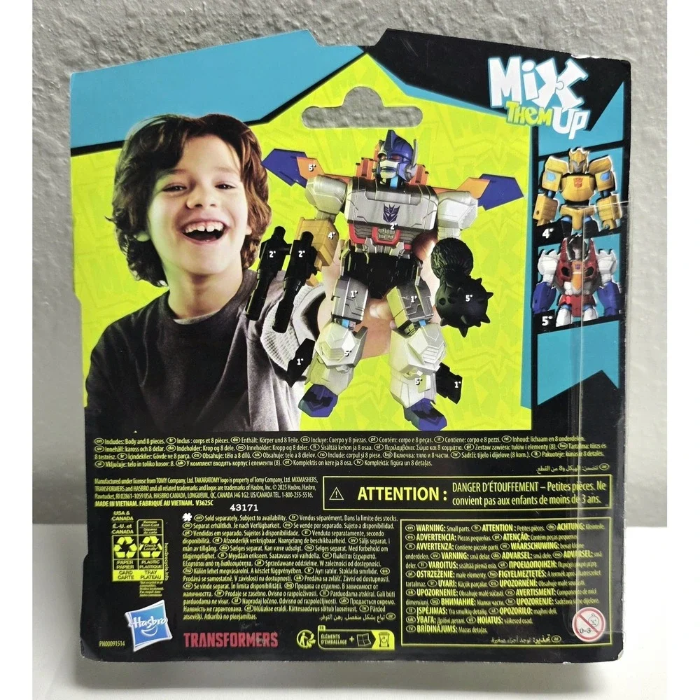 Transformers MixMashers Optimus Primal Custom Mix-and-Match Action Figure & A...